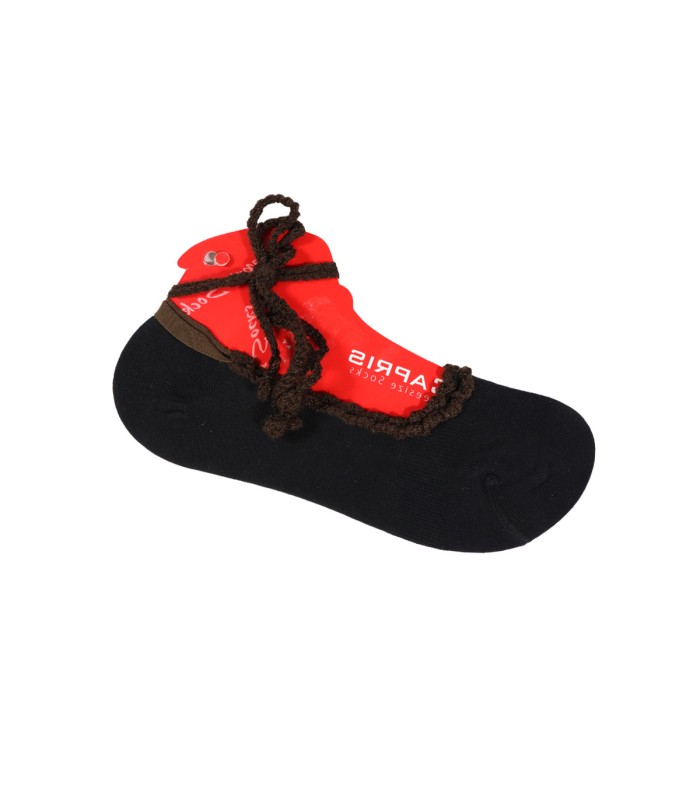 جوراب پاپوش نخی زنانه بند دار کاپریس 4102