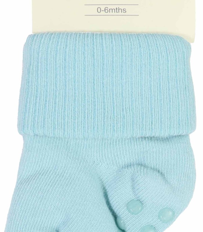 جوراب بچه گانه نوزادی استپ دار لب برگرد وارداتی 4110