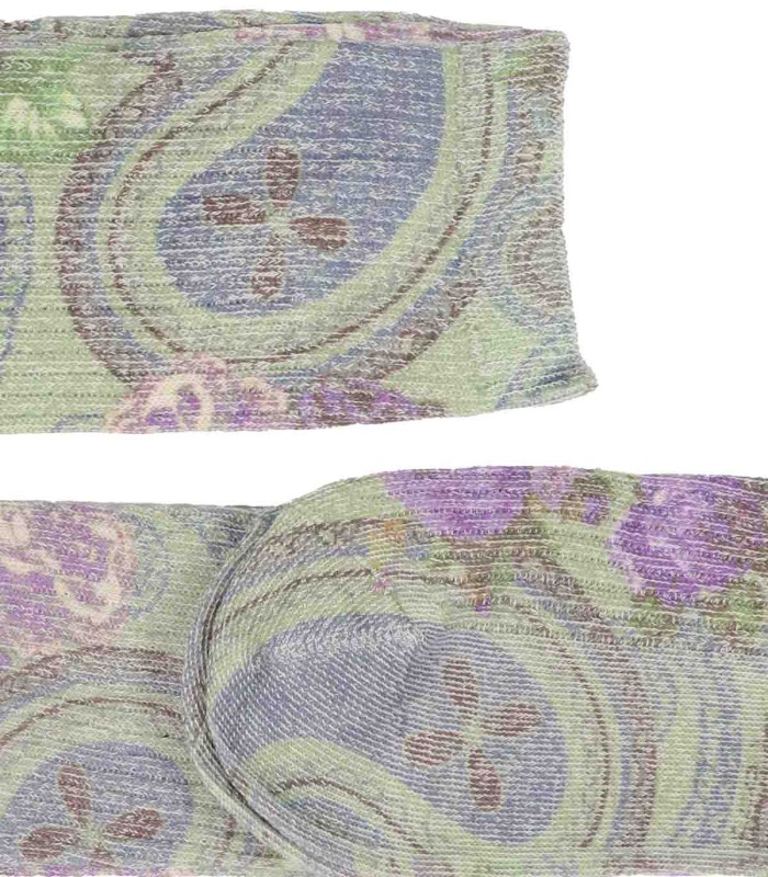 جوراب چاپی نخی زنانه زیر زانو ساق بلند بروس 4109 | bross