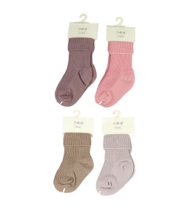 جوراب بچه گانه نوزادی کبریتی لب برگرد وارداتی 4111