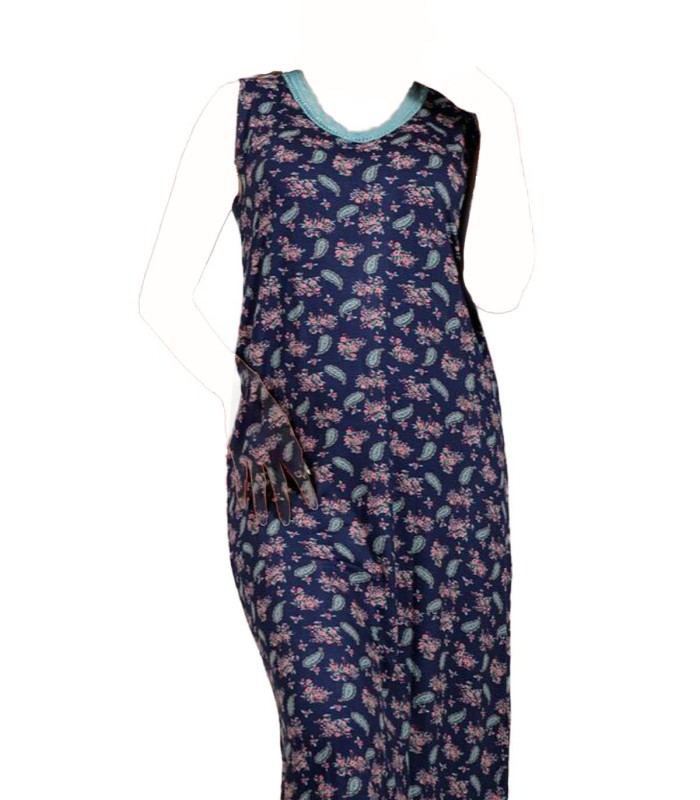 پیراهن آستین حلقه ای زنانه EVLI  طرح بته جقه و گل یقه گیپور 2207