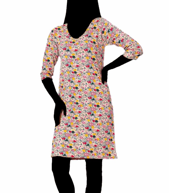 پیراهن زنانه SIDARIS آستین سه ربع باغ میوه مودال 8026