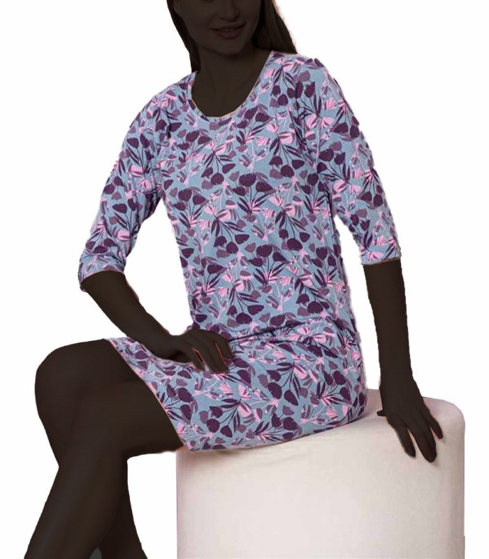 پیراهن زنانه SIDARIS آستین سه ربع پنبه مودال اصل 8023