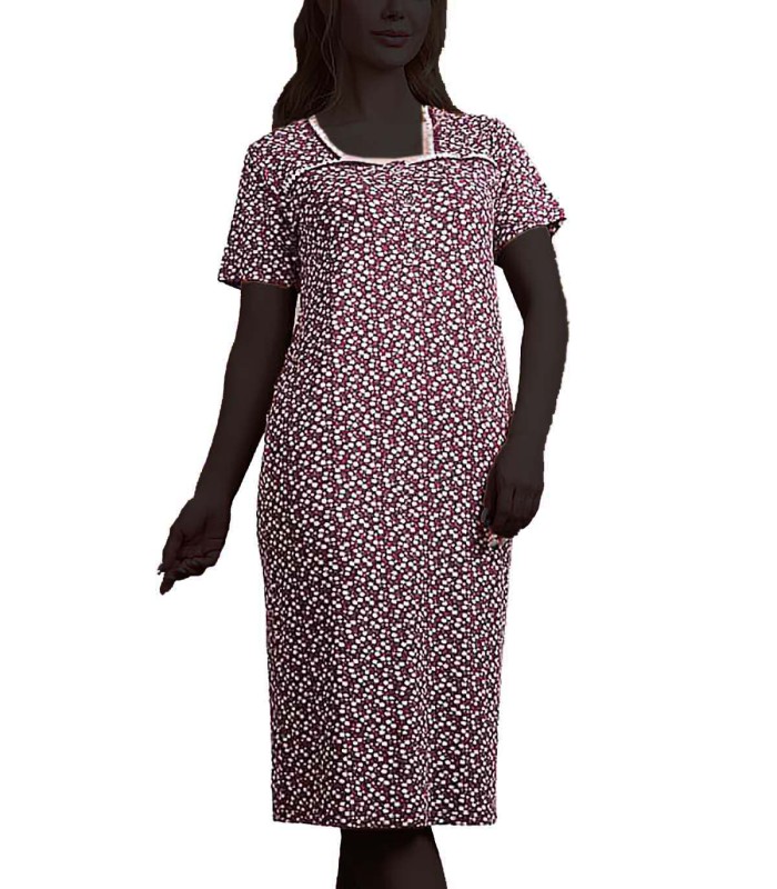 پیراهن زنانه EVLI طرح قاصدک یقه خشت دکمه دار 2056