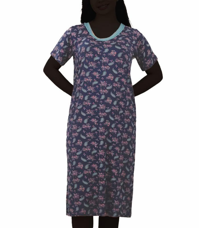 پیراهن زنانه EVLI طرح گل و بوته جقه یقه گیپور 1307