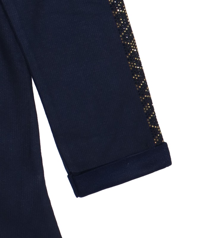 بلوز زنانه کبریتی آستین سه ربع نگین دار ثمر 201069