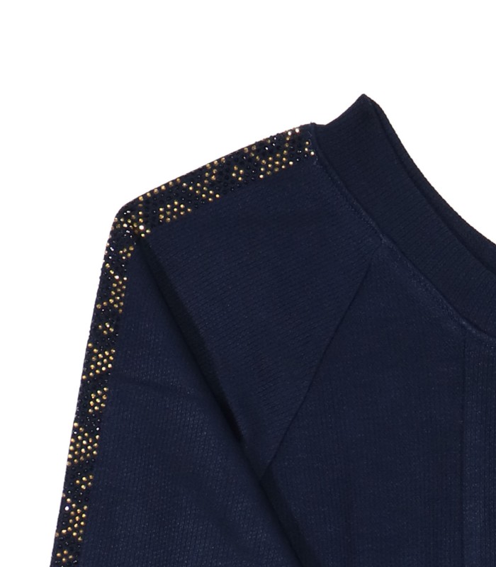 بلوز زنانه کبریتی آستین سه ربع نگین دار ثمر 201069