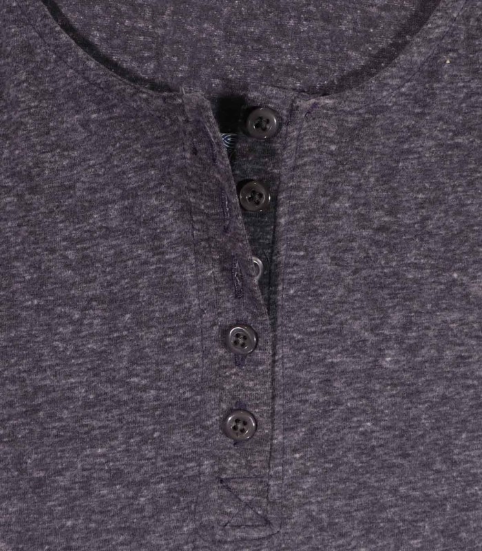 بلوز آستین سه ربع ملانژ ثمر دکمه دار 201055