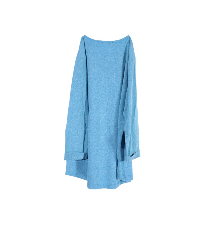 بلوز آستین سه ربع ملانژ ثمر دکمه دار 201055