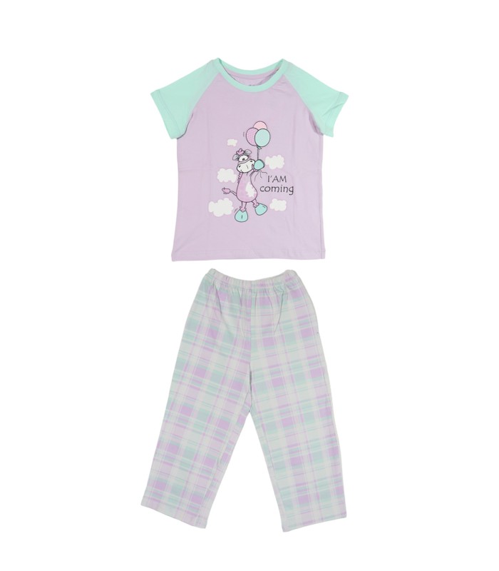 ست تیشرت شلوار بچه گانه ناربن با شلوار زرافه خوشحال 6701