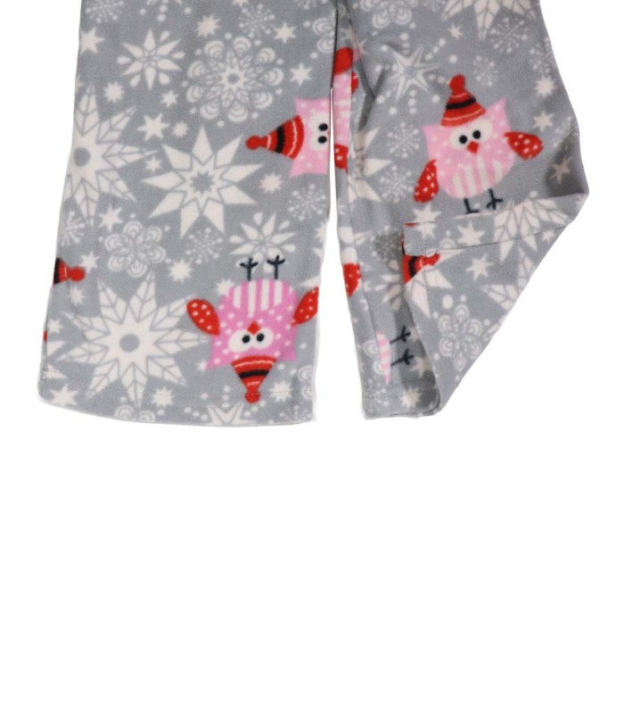 شلوار راحتی زنانه عروسکی ژاکارد پشمی پوشل طرح جغد برفی 2601