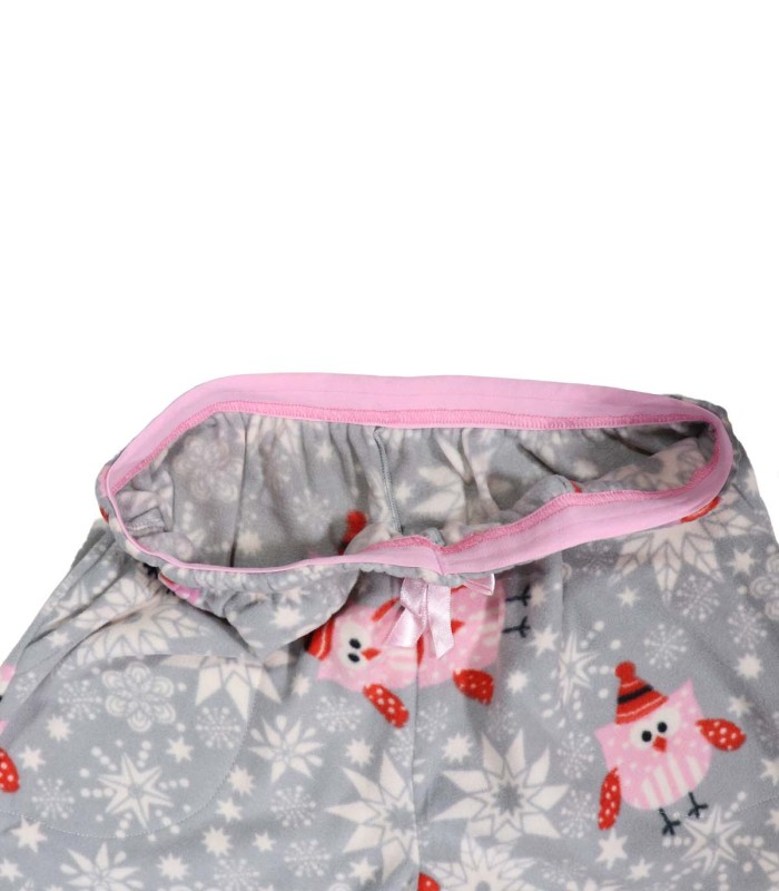 شلوار راحتی زنانه عروسکی ژاکارد پشمی پوشل طرح جغد برفی 2601