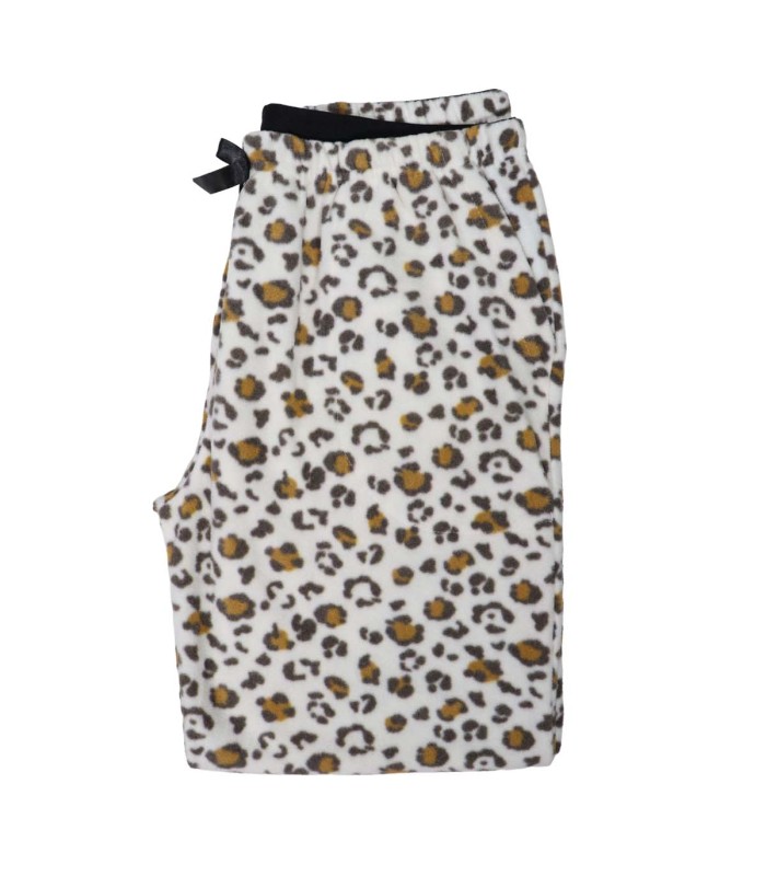 شلوار راحتی زنانه ژاکارد پشمی پوشل طرح پلنگی 2602