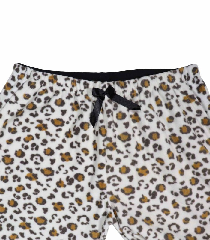 شلوار راحتی زنانه ژاکارد پشمی پوشل طرح پلنگی 2602